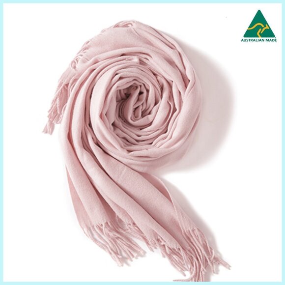 WOOL AND CASHMERE BLEND PINK SCARF WITH BOX NWT IMPORTED FROM AUSTRALIA NWT - Picture 5 of 6